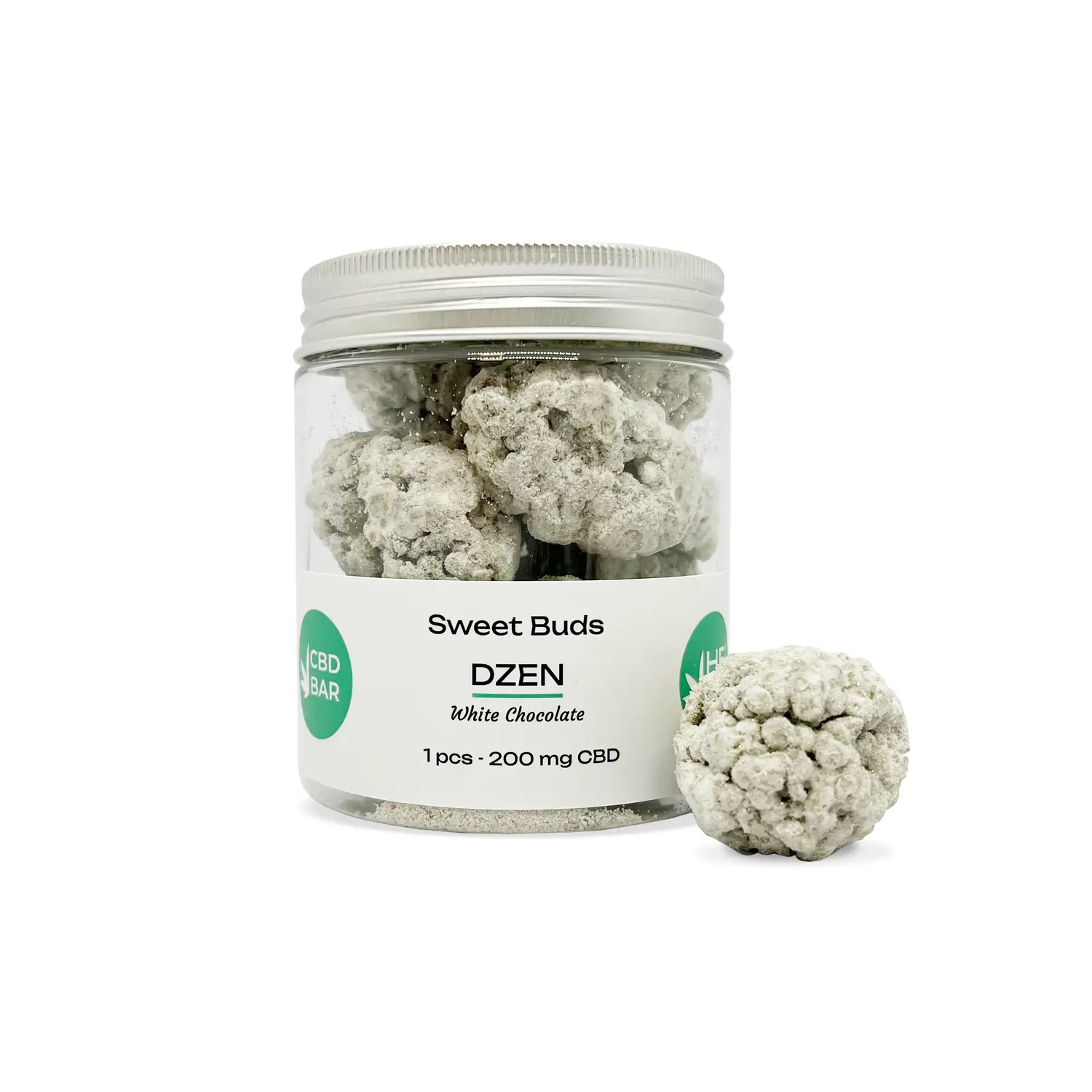 Цукерки-бутони Dzen 2000мг CBD в білому шоколаді - Зображення 3