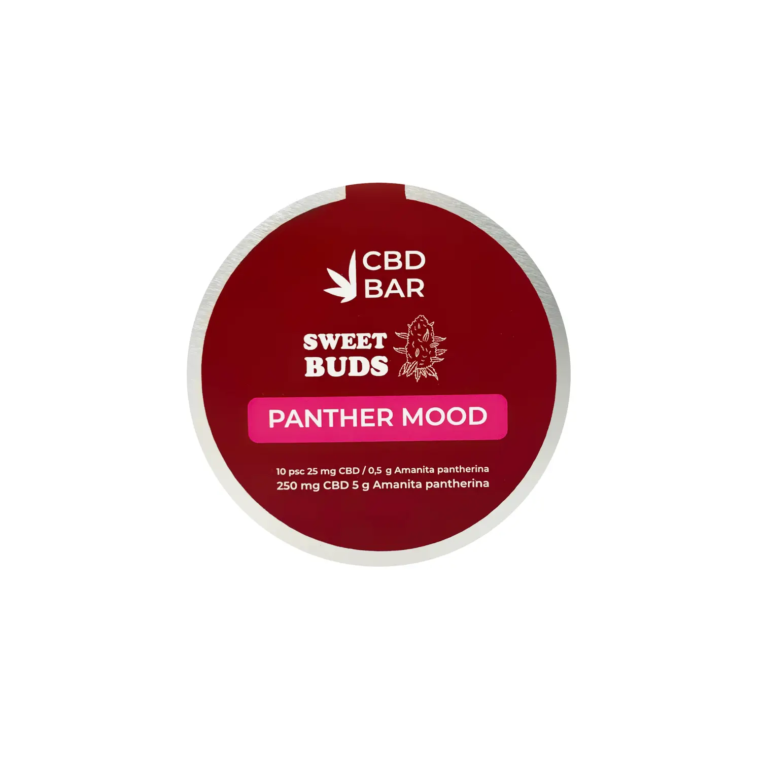 Цукерки-бутони Panther Mood 250 мг CBD 5 г мухомора пантерного в білому шоколаді - Зображення 3