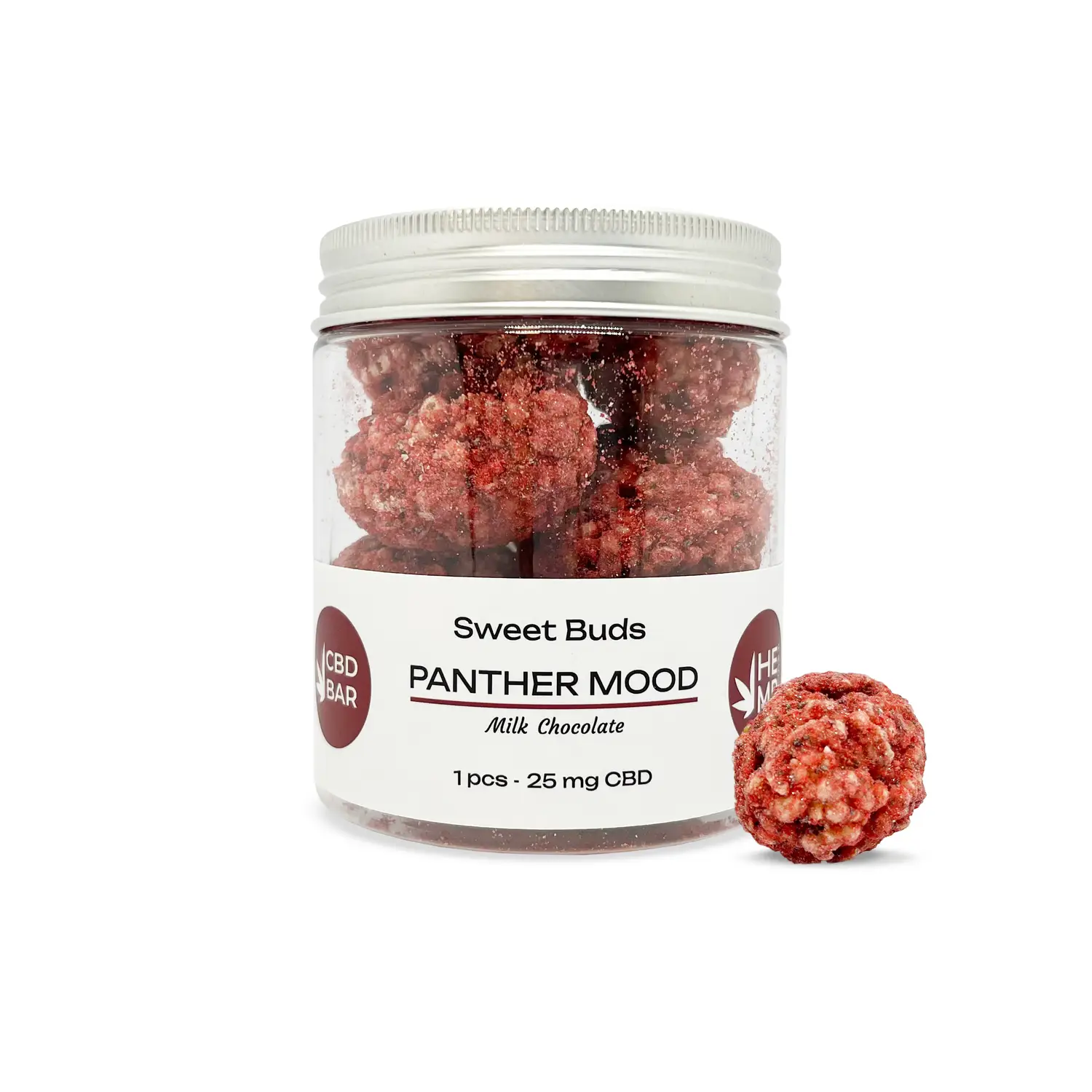 Цукерки-бутони Panther Mood 250 мг CBD 5 г мухомора пантерного в білому шоколаді - Зображення 2