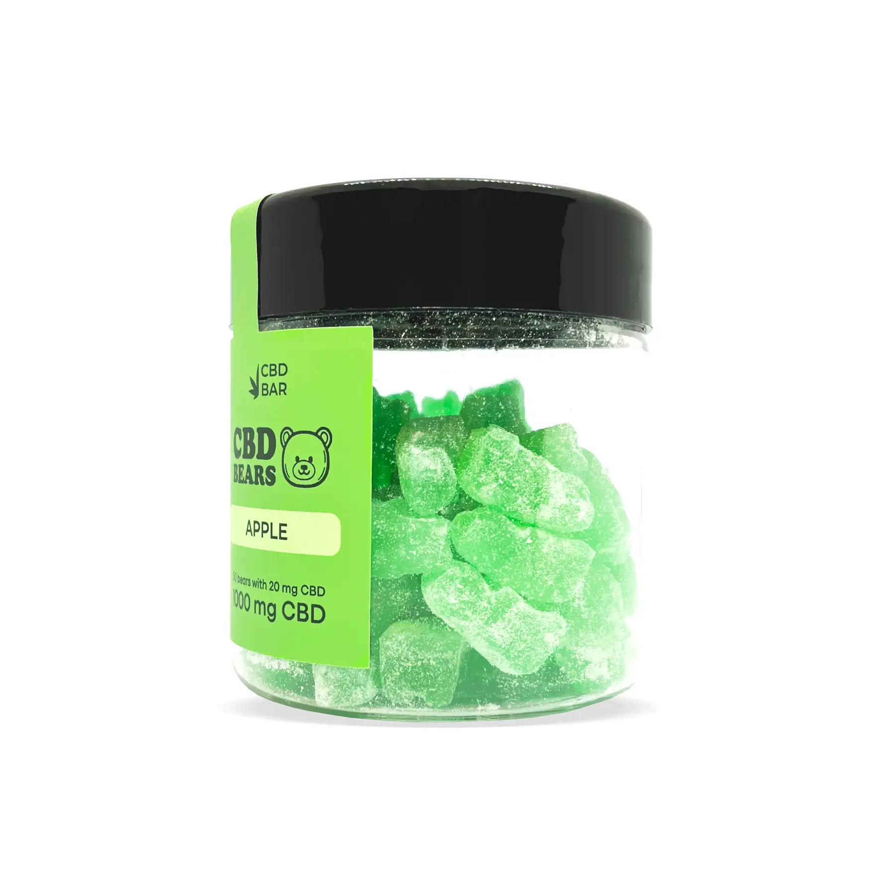 Желейні CBD ведмедики зі смаком яблука 1000мг CBD Веган 80г - Зображення 2